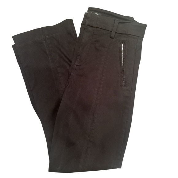 Level 99 Black Pants Zipper Accent Flare Leg Casual Stretchy Comfy Grunge Sz 27 - Picture 1 of 8